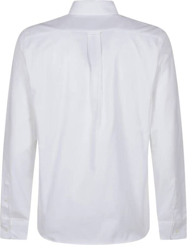 Maison Kitsuné Klassieke Witte Button Down Shirt met Institutionele Fox H White Heren