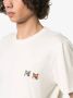 Maison Kitsuné Dubbele Fox Head Patch T-shirt Latte XL Beige Heren - Thumbnail 3