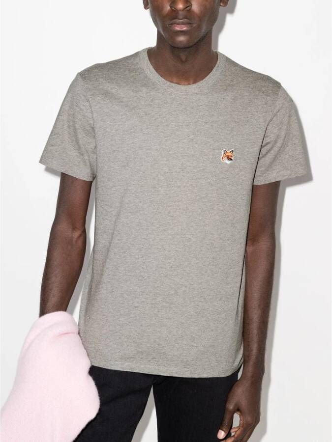 Maison Kitsuné Maison Kitsune' T-shirts and Polos Grey Grijs Heren
