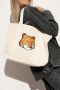 Maison Kitsuné Canvas Tote Bag met Fox Head Print Beige - Thumbnail 2
