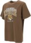 Maison Kitsuné Vos Logo Khaki T-Shirt Green Heren - Thumbnail 2