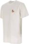 Maison Kitsuné Klassieke witte T-shirts en Polos met Chillax Fox Patch White - Thumbnail 4