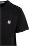 Maison Kitsuné Zwarte T-shirts en Polos met vossenkop-patch Black Heren - Thumbnail 4