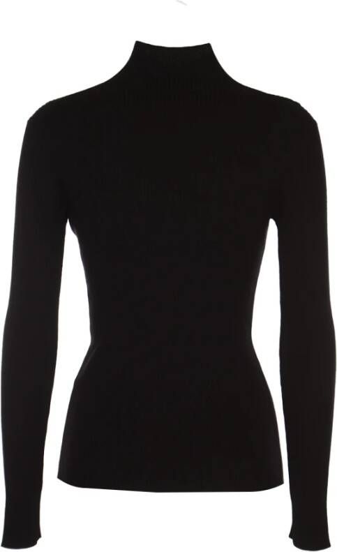 Maison Kitsuné Zwarte Sweaters met Tonal Fox Head Patch Zwart Dames