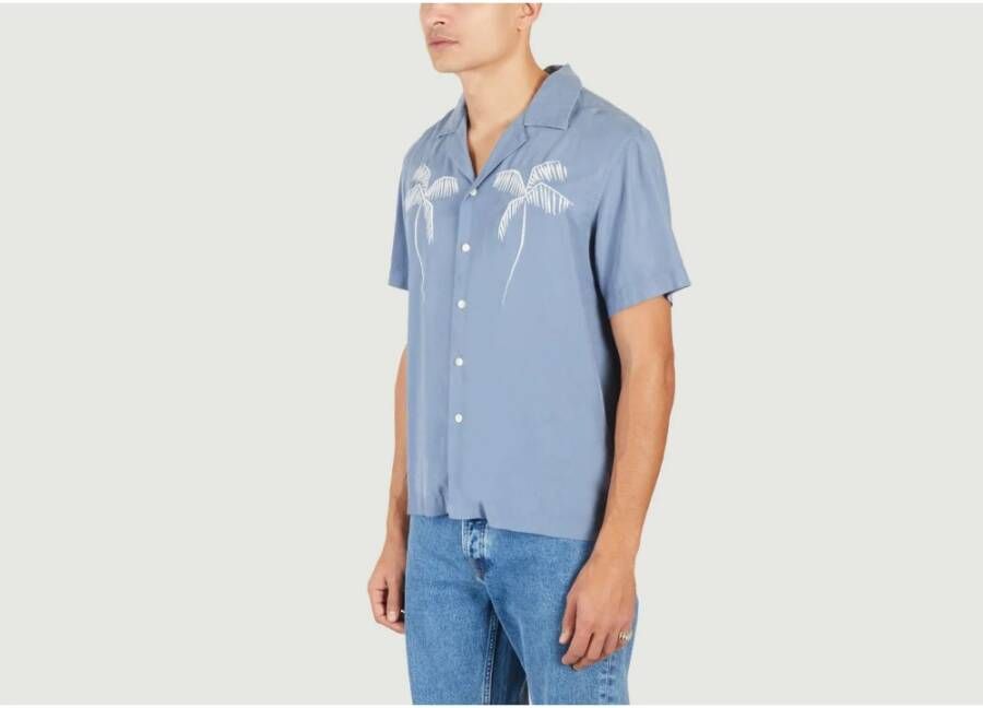 Maison Labiche Casual Shirts Blauw Heren