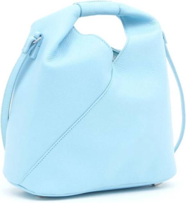 Maison Margiela Blauwe Leren Japanse Tote Tas Blauw Dames