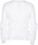 Maison Margiela Wit Katoenen Sweatshirt met Ronde Hals en Lange Mouwen White Dames - Thumbnail 2