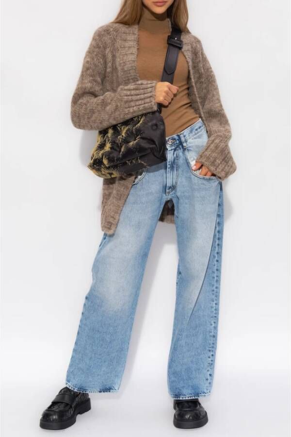 Maison Margiela Cardigan met logo Bruin Dames