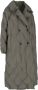 Maison Margiela Lange gewatteerde khaki jas Aw24 Gray Dames - Thumbnail 2