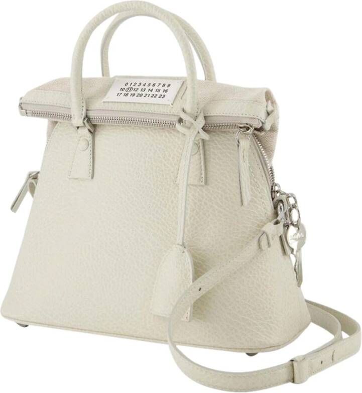 Maison Margiela 5Ac Classique Mini Bag in Beige Leather Beige Dames