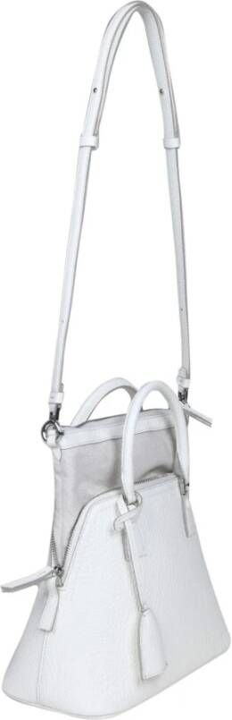 Maison Margiela 5ac mini handbag in white calf leather Wit Dames
