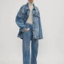 Maison Margiela Straight-leg jeans met contrasterende inzetstukken Blue Dames - Thumbnail 4