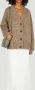 Maison Margiela Cardigan met logo Brown Dames - Thumbnail 5