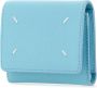 Maison Margiela Lichtblauwe leren portemonnee Compact en stijlvol Blauw Dames - Thumbnail 2