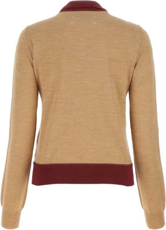 Maison Margiela Klassiek Polo Shirt met Subtiele Details Beige Dames
