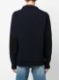 Maison Margiela Navyblauwe Gebreide Trui met Geribbelde Zoom Blauw Heren - Thumbnail 2