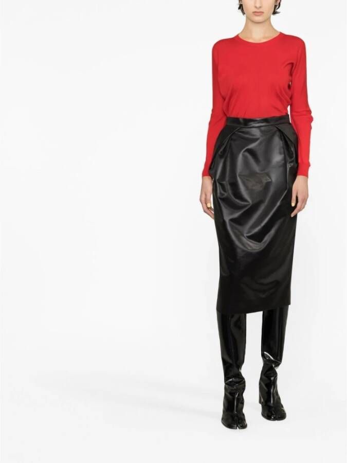 Maison Margiela Women& Clothing Skirts Black Ss23 Zwart Dames