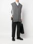 Maison Margiela Wollen V-hals vest met zijsplitten Gray Heren - Thumbnail 5