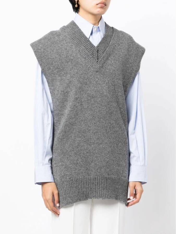 Maison Margiela Sleeveless Knitwear Grijs Heren