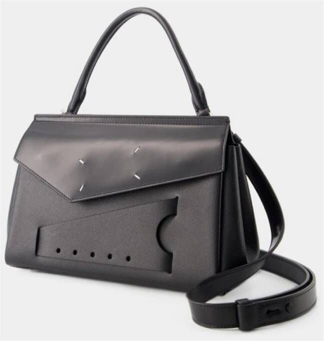 Maison Margiela Snatched Clutch van kalfsleer met magnetische sluiting Zwart Dames