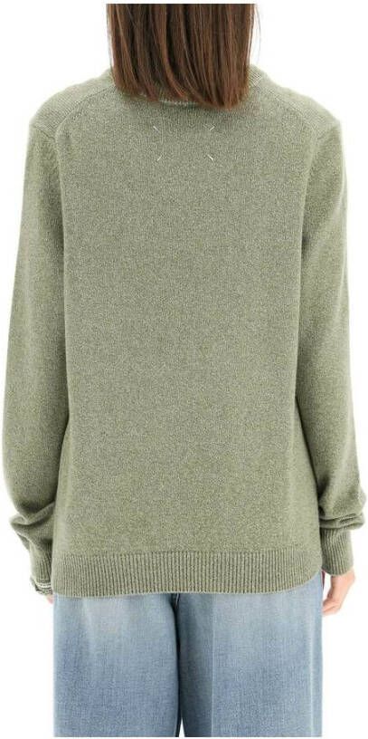 Maison Margiela sweater with contrast detail Grijs Dames