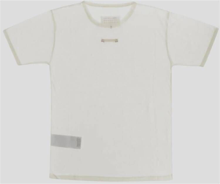 Maison Margiela Luxe Zijde Blend Wit T-Shirt Wit Dames