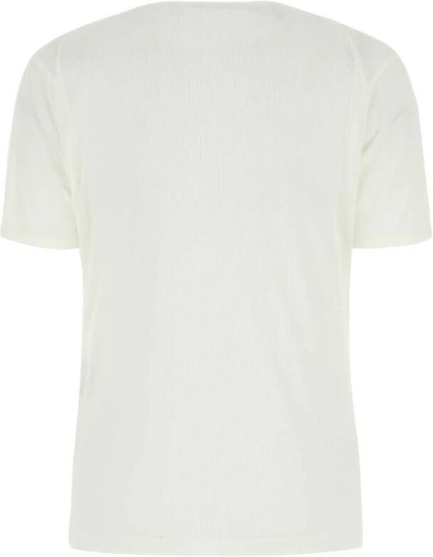Maison Margiela Elegante Witte Katoenmix T-Shirt Wit Dames
