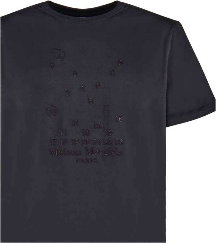 Maison Margiela Stijlvolle Katoenen Jersey T-shirt Zwart Heren