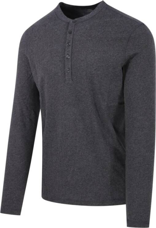 majestic filatures Antraciet Tunesische Longsleeve T-Shirt Grijs Heren
