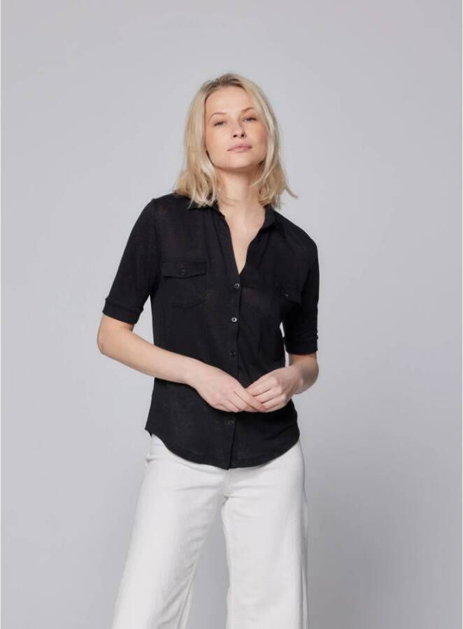 majestic filatures Short Sleeve Shirts Zwart Dames