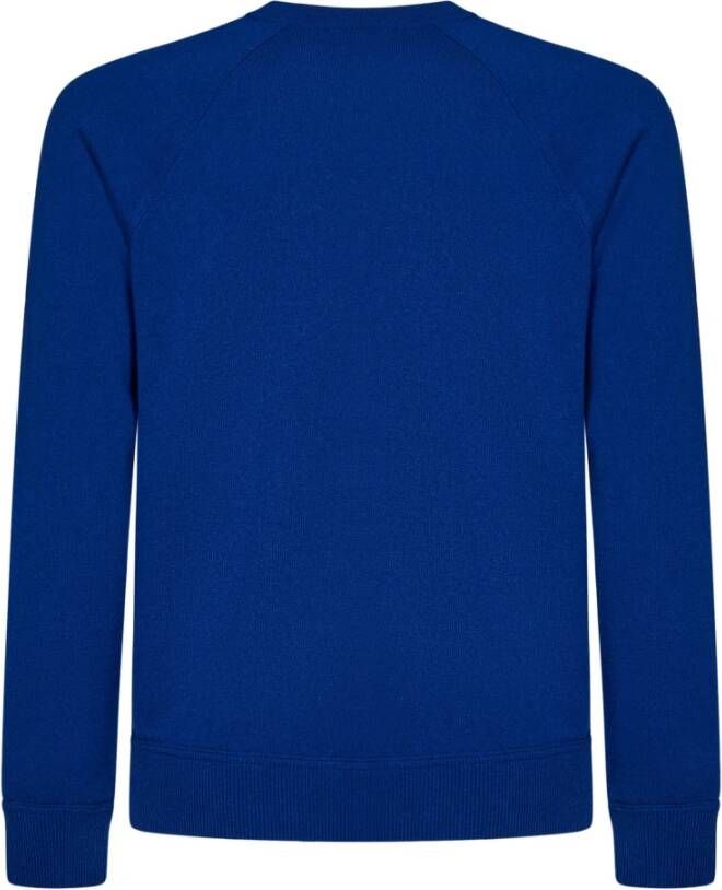 Malo Blauwe Cashmere Crew-neck Sweater Blue Heren