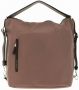 darina Duck Bruine Nylon Schoudertas met Verstelbare Band Beige - Thumbnail 5