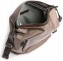 darina Duck Bruine Nylon Schoudertas met Verstelbare Band Beige - Thumbnail 2