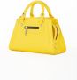 ila Grace Leren winkeltas met gouden logo Yellow - Thumbnail 3