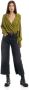 Manila Grace Lange Mouw Blouse Green Dames - Thumbnail 4
