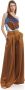 Manila Grace Leather Trousers Brown Dames - Thumbnail 8