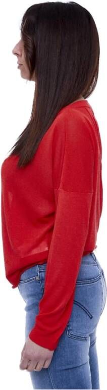 Manila Grace Gekruiste DT Shirt Red Dames