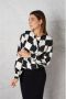Manila Grace Lange Mouw Blouse Black Dames - Thumbnail 2