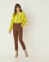 Manila Grace Slim-fit broek Bruin Dames - Thumbnail 2