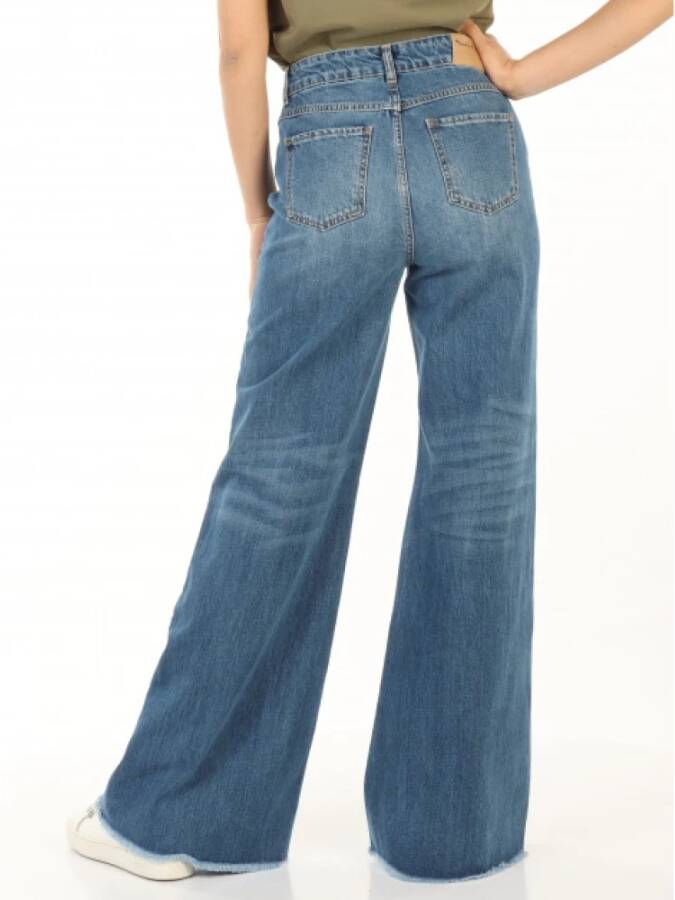 Manila Grace Straight Jeans Blauw Dames