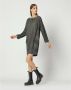Manila Grace Sweatshirt jurk met grote zakken kunst. A045Cd Grijs Dames - Thumbnail 2