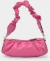 Manu Atelier Ruched Mini Cylinder Bag in Pink Leather Roze Dames - Thumbnail 2