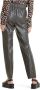 Marc Cain Leren broek met rechte pijpen Zwart Dames - Thumbnail 2