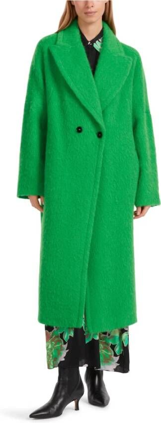 Marc Cain Oversized Jas in Donkergroen Groen Dames