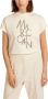 Marc Cain Ontspannen model MC belettering T-shirt Beige Dames - Thumbnail 3