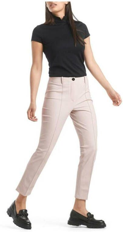Marc Cain Stretch Cropped Broeken Bisque Small Model Beige Dames