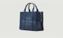 Marc Jacobs Middelgrote Winkeltas met Korrelig Leer en Rits Blue Dames - Thumbnail 6