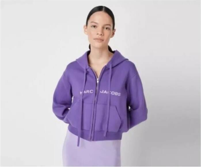 Marc Jacobs Modieuze Cropped Zip Hoodie Paars Dames