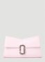 Marc Jacobs Convertible Leren Clutch Tas met Ketting Logo Plaque Pink Dames - Thumbnail 2