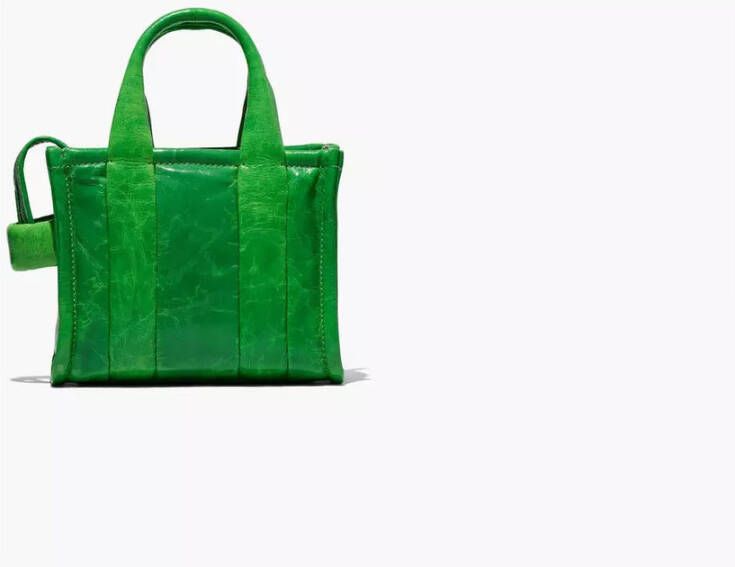 Marc Jacobs The Shiny Crinkle crossbody shopper Groen - Foto 8
